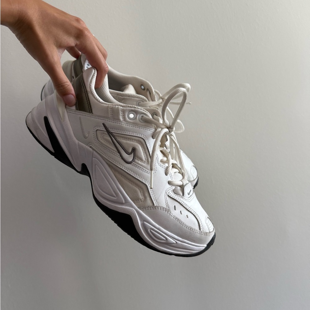 Nike Women's Cream and Black Sneakers